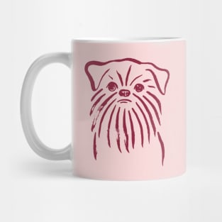 Brussels Griffon (Pink and Burgundy) Mug